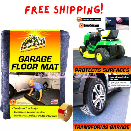 Armor All Original Small Vehicle Garage Floor Mat, (8'4 x 7'4"), (Includes Doub used OEM used OEM auto part