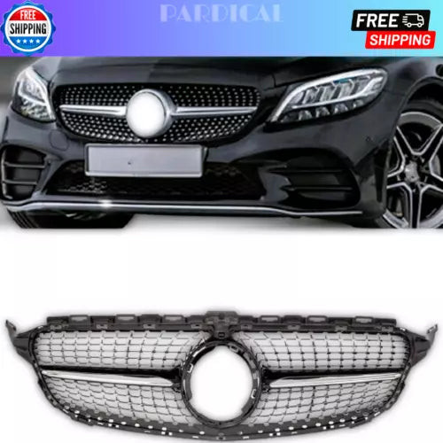 Diamond Style Front Grille 2019-2021 Mercedes C Class W205 C300 C43 used OEM grille