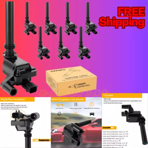 Ignition Coil Pack Replacement for 5.7L V8 Hemi 2003 2004 2005 Dodge Ram 1500 25 used OEM used OEM auto part