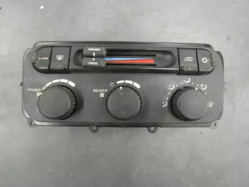 2001-2002 Dodge Caravan AC Heater Climate Temp Manual 3 Zone Control w/ Rear OEM used OEM climate control