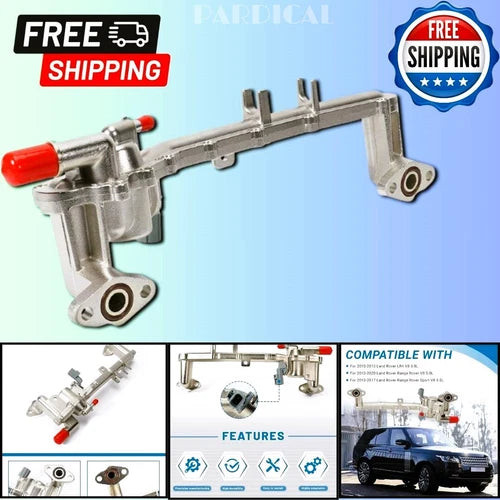 LR109402 Aluminum Heater Manifold Coolant Tube with Sensors 2010-2020 Land Rover used OEM headlight