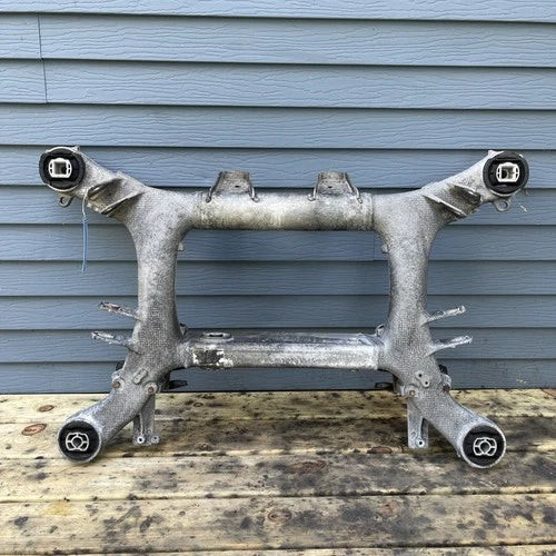 OEM 2017 - 2023 BMW G30 530i 540i Rear Axle Subframe Carrier Crossmember used OEM rear subframe and crossmember