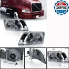 Headlight PAIR for 1999-2017 Volvo VNM and 1996-2003 VN VNL Semi Trucks Driver L used OEM headlight