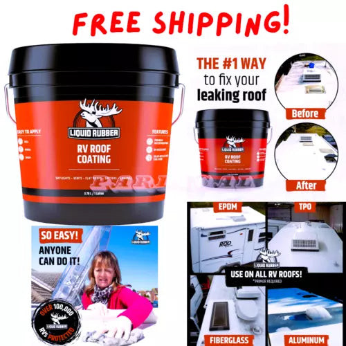 RV Roof Coating - Solar Reflective Sealant, Trailer and Camper Roof Repair, Wate used OEM used OEM auto part