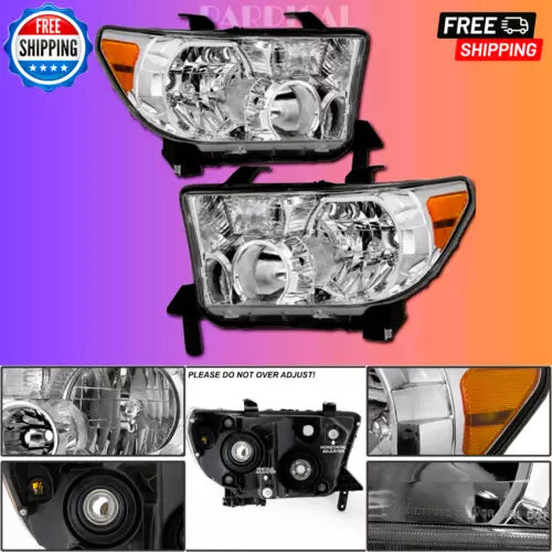 2007-2013 Toyota Tundra 2008-2017 Sequoia Chrome Housing OE Style Headlights Hea used OEM ABS pump and module