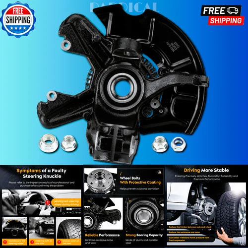 Front Passenger Side Steering Knuckle & Hub Bearing Assembly Fit for Volkswagen used OEM spindle or steering knuckle