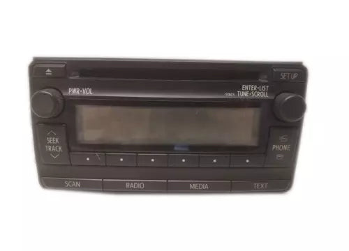 2012-2013 TOYOTA COROLLA Radio Display and Receiver Panasonic ID 518C5 OEM 12 13 used OEM radio or infotainment unit