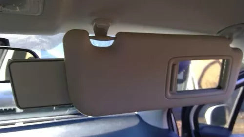 2012 - 2016 TOYOTA YARIS Htbk RH Passenger Sun Visor w Sliding Extender Gray used OEM sun visor