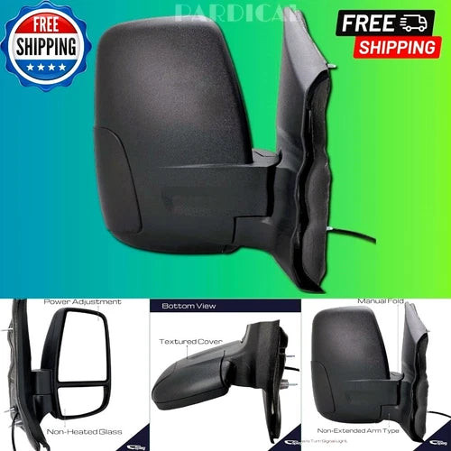 FO1321600 Passenger Side Mirror for 2015-2019 Ford Transit 150 250 350 HD Cargo used OEM side view mirror