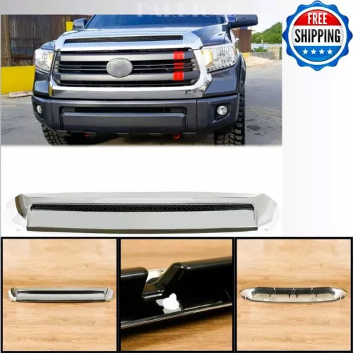 Hood Molding for 2014-2021 Toyota Tundra Hood Scoop Chrome Platinum Style Silver used OEM hood