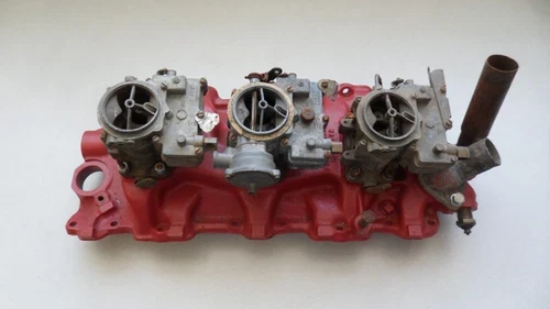 1958-1961 Chevrolet 348 Tri Power 3X2 Rochester Carbs Hot Rod Used OEM Intake Manifold 03BB3