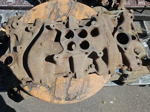 1955-1956 Corvette 4 Barrel , Gm# 3711348, Dated E 3 Used OEM Intake Manifold