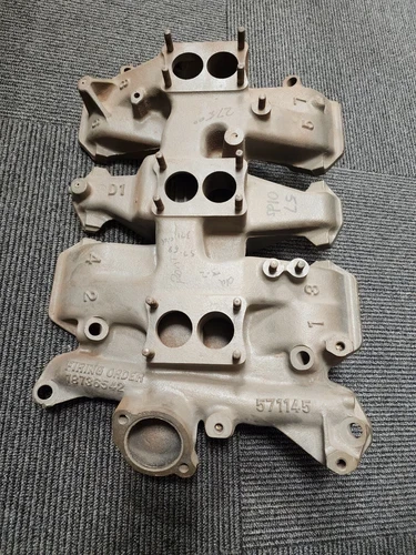 1957 Oldsmobile 58 J-2 370 Tri Power 3X2 Part #571145 Used OEM Intake Manifold