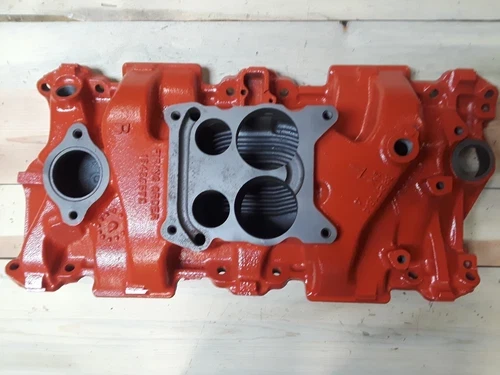 1968 Many Dates 3927184 -70 350HP Rochester Cast Iron 4BBL Used OEM Intake Manifold SBC350