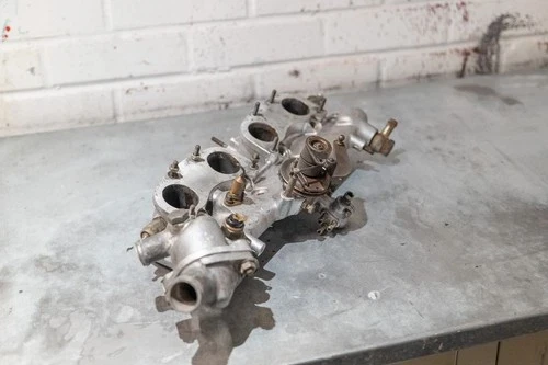 Alfa Romeo Dual Side-Draft Carburetor Used OEM Intake Manifold