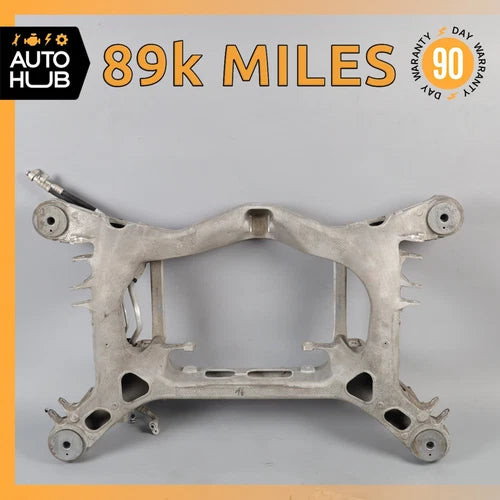 10-16 Porsche Panamera 970 Hybrid Rear Sub Frame Subframe Crossmember OEM 89k used OEM rear subframe and crossmember