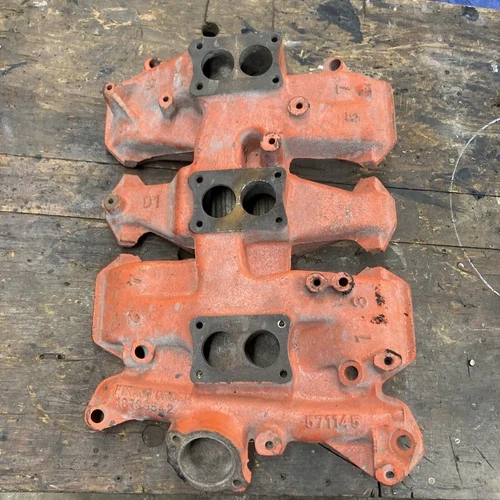 1957 Oldsmobile 58 J-2 370 Tri Power 3X2 Part #571145 - IM-OEM-20250930-03993 Used OEM Intake Manifold