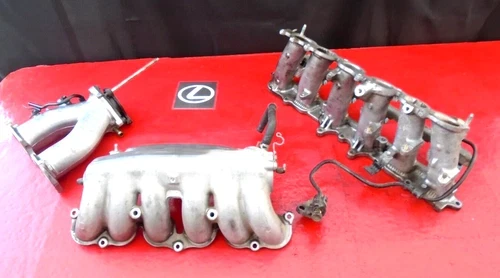 2001-2005 Lexus Upper Lower W Rail & Throttle Body Housing Used OEM Intake Manifold IS300
