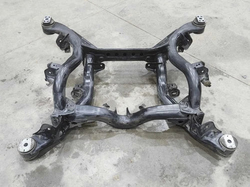 2007-2015 Audi Q7 Rear Suspension Crossmember Subframe Genuine OEM 7L8599030F used OEM rear subframe and crossmember