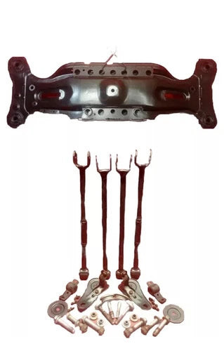 01-13 Highlander Rear FWD Crossmember Subframe w Lateral LinksBolts Brackets used OEM rear subframe and crossmember