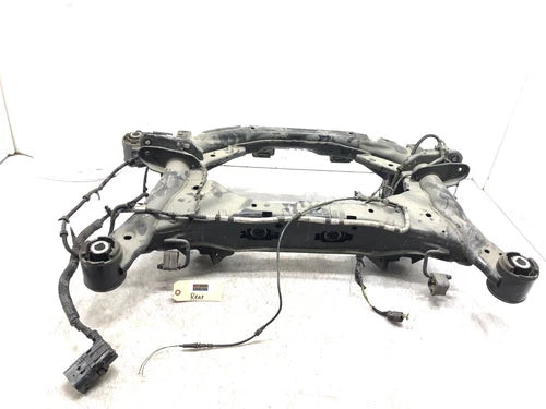 2017-2021 JAGUAR F-PACE 3.0L V6 AWD REAR SUSPENSION SUBFRAME CROSSMEMBER OEM used OEM rear subframe and crossmember