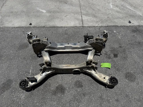 03-07 INFINITI G35 COUPE - REAR SUBFRAME CROSSMEMBER K FRAME - ALUMINUM OEM 298 used OEM rear subframe and crossmember