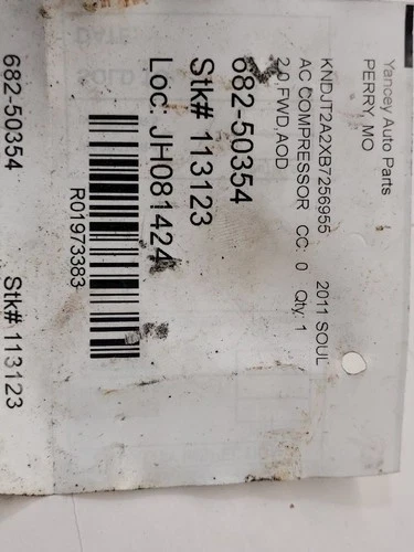 2011 Kia Soul Used OEM AC Compressor