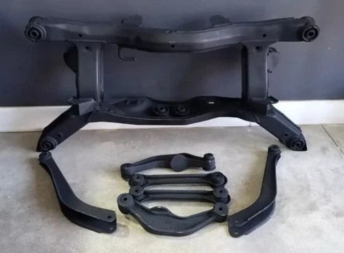 00-04 Subaru Legacy Rear Crossmember Frame Sub K-Frame Subframe w/ ARMS used OEM rear subframe and crossmember