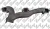 1956-1957 Cadillac Eldorado Left Used Exhaust Manifold