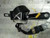 2007-2008 Escalade Silverado Crew Cab Front Driver Seat Belt Retractor Black Oem used OEM seat belt assembly