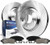 '- 282Mm Pair (2) Front Disc Rotors W/Ceramic Brake Pads W/Hardware used OEM used OEM auto part
