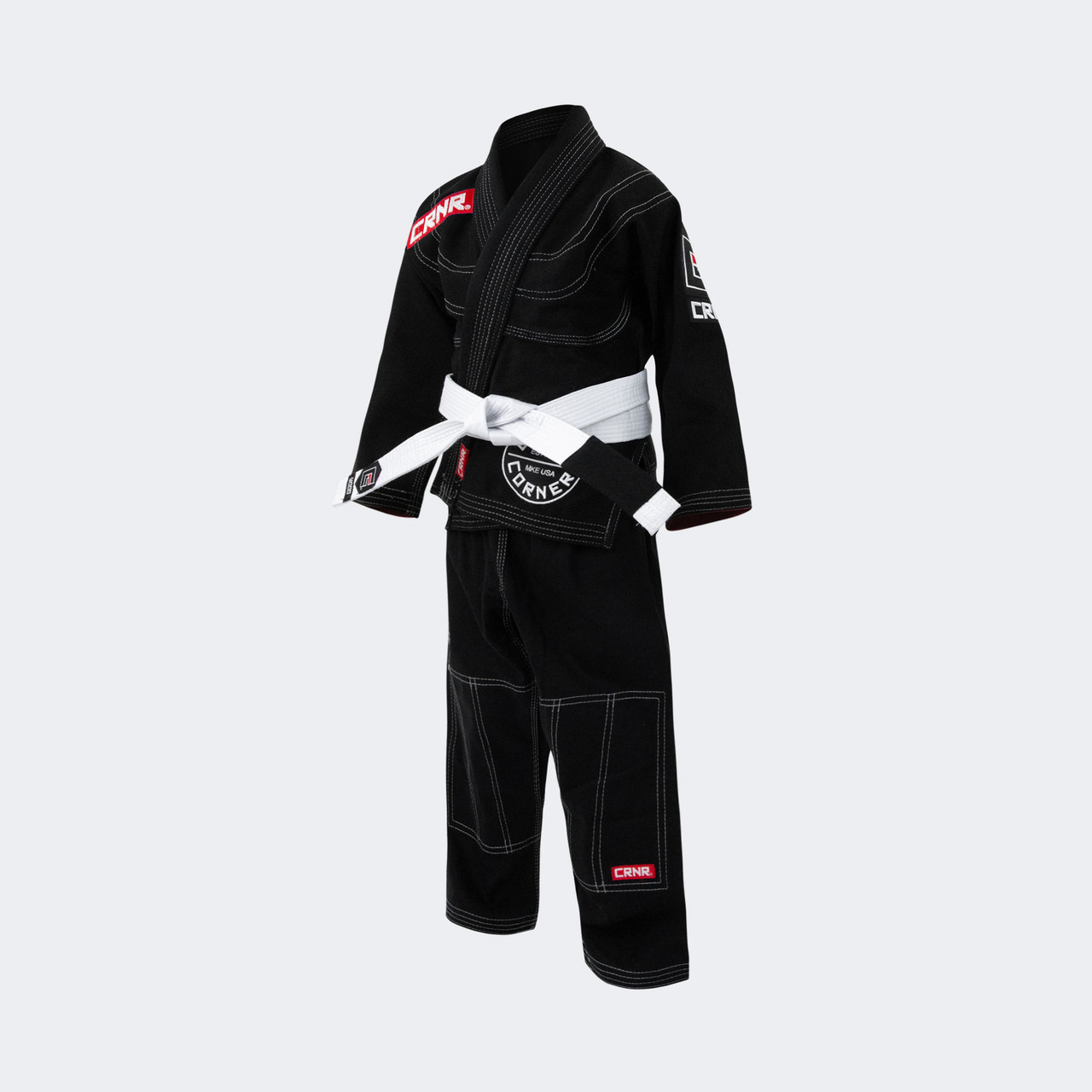 Kids BJJ GI v6 Black Brazilian Jiu Jitsu GI Free White Belt