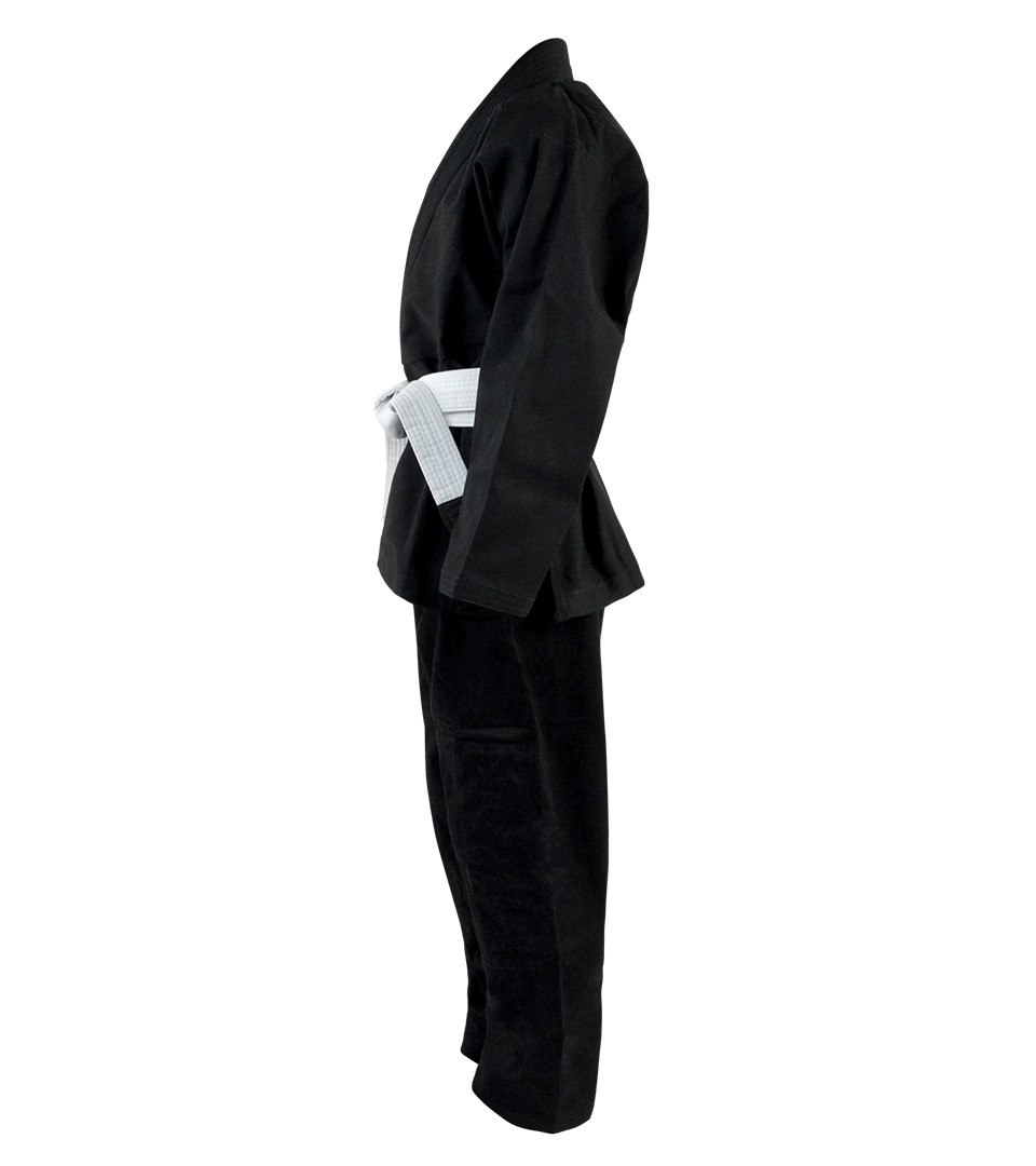 Kids BJJ GI, Black Recruit Youth BJJ GI with Free White Belt