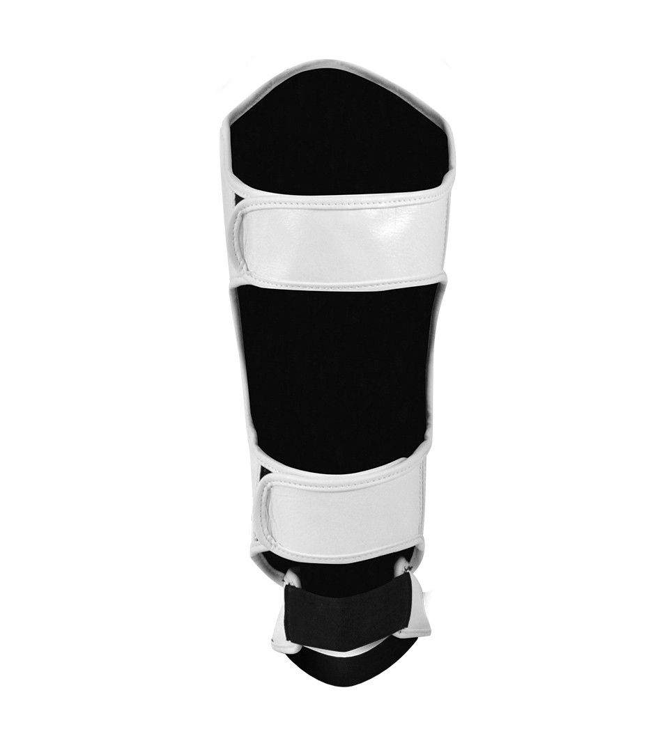 White Muay Thai Shin Guards Kick Boxing & MMA Combat Corner