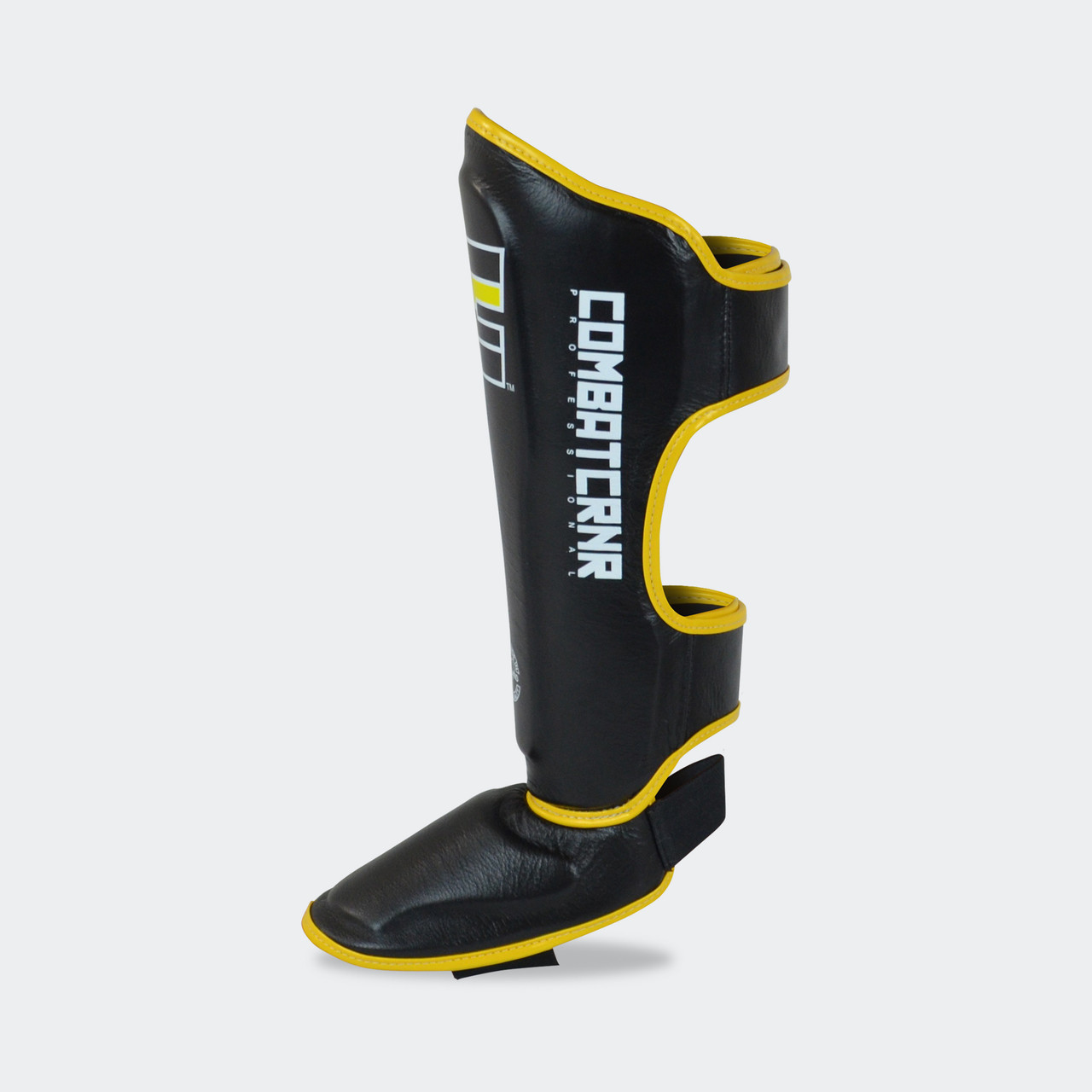 Yellow Muay Thai Shin Guards Kick Boxing & MMA Combat Corner
