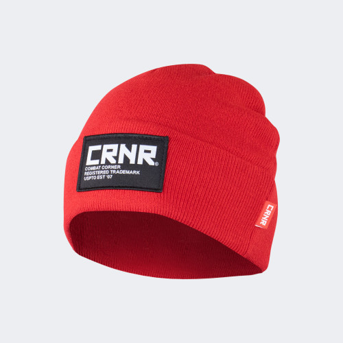 Red beanie, CRNR beanie, combat corner beanie
