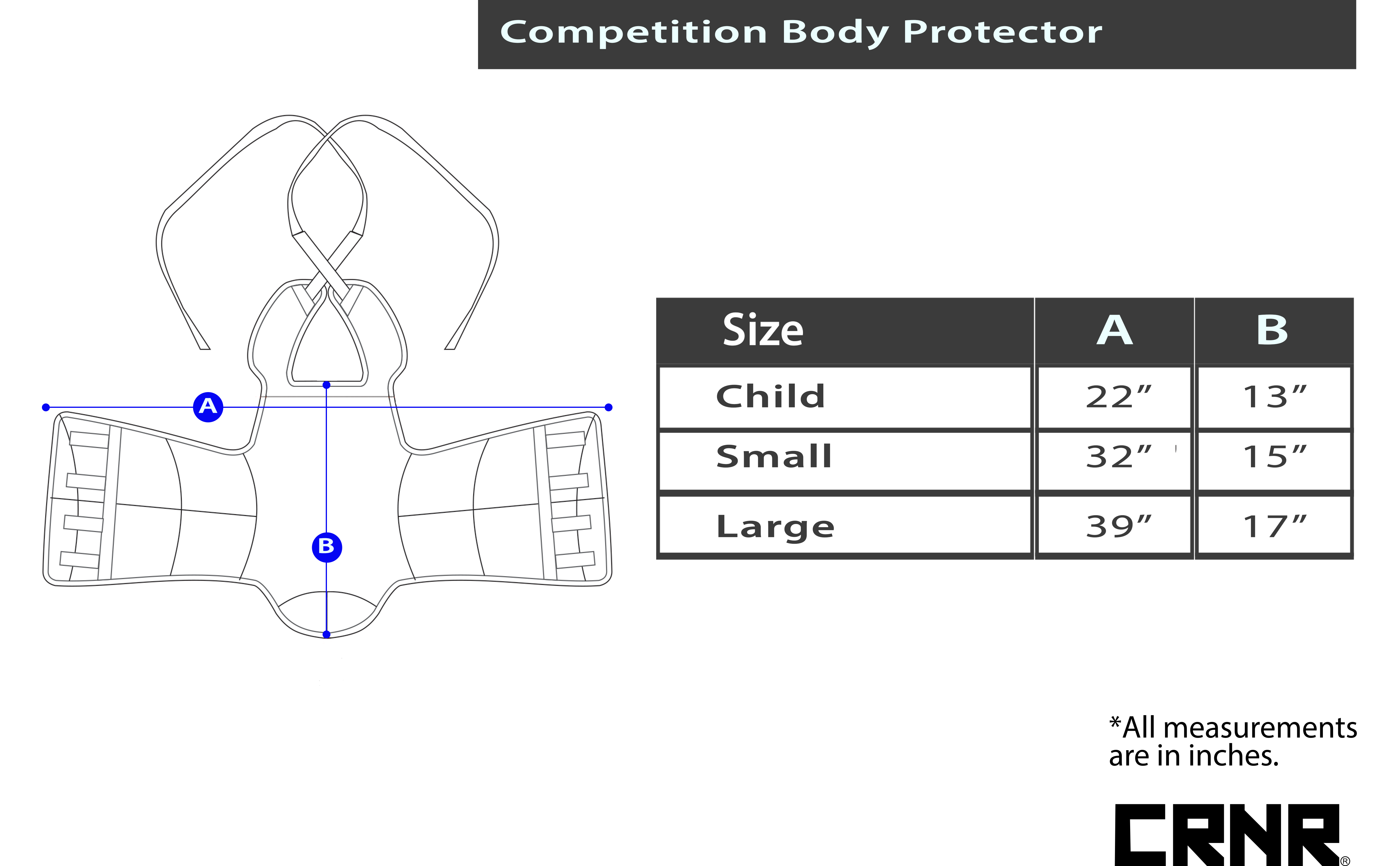 Whitaker Body Protector Size Guide at Nick Mendoza blog