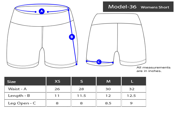 Shock Doctor Compression Shorts Size Chart
