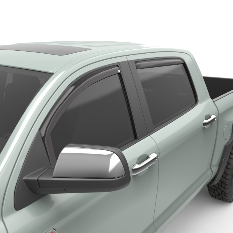 EGR In-Channel Window Visors Smoke Finish |2007-2021 Toyota Tundra Crew Max - Set of 4  - 575191