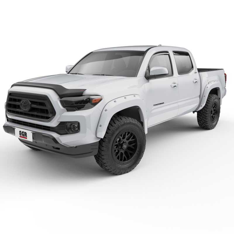 EGR Bolt-On Look Fender Flares - Super White ll - Paint code 040 | 2016-2023 Toyota Tacoma w/Mudflap -Set of 4 -  795084-040