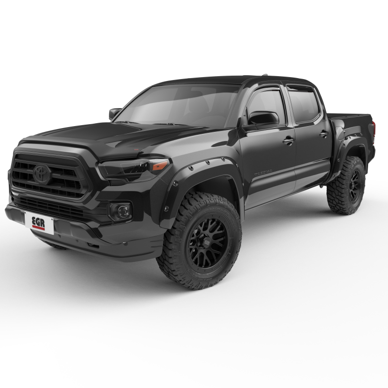 EGR Bolt-On Look Fender Flares - Black - Paint code 202 | 2016-2023 Toyota Tacoma w/Mudflap -Set of 4 - 795084-202