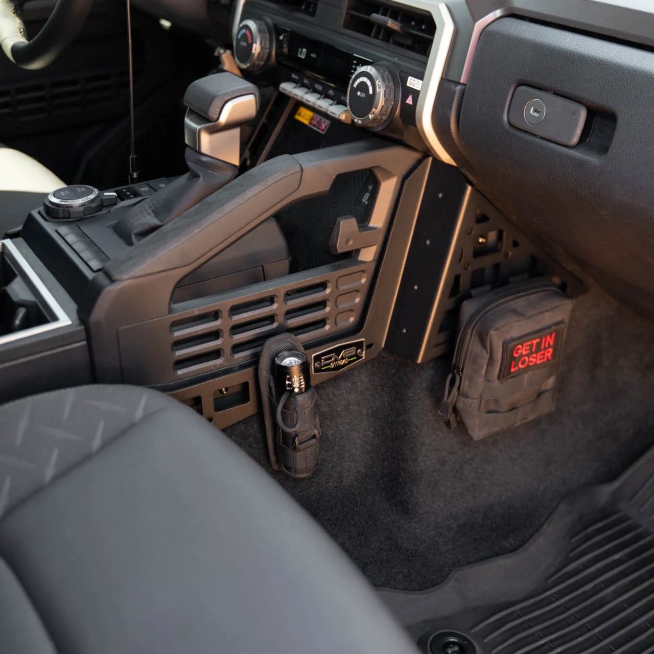 DV8 Offroad 2024 Toyota Tacoma Center Console Molle Panels & Digital Device Mount - CCT1-02