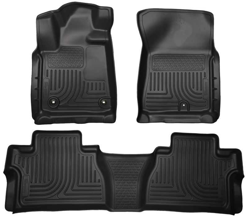 Husky Liners WeatherBeater |  2014-2021 Toyota Tundra | Black Front & 2nd Row Floor Liners - 99581