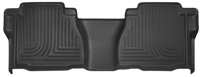 Husky Liners WeatherBeater |  2007-2013 Toyota Tundra Crew Cab / Extra Cab | Black 2nd Row Floor Liners - 19591