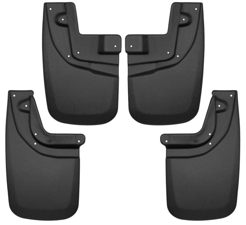 Husky Liners Front Mud Guards |2005-2015 Toyota Tacoma w/ OEM Fender Flares | Front and Rear Mud Guards - Black - 56936