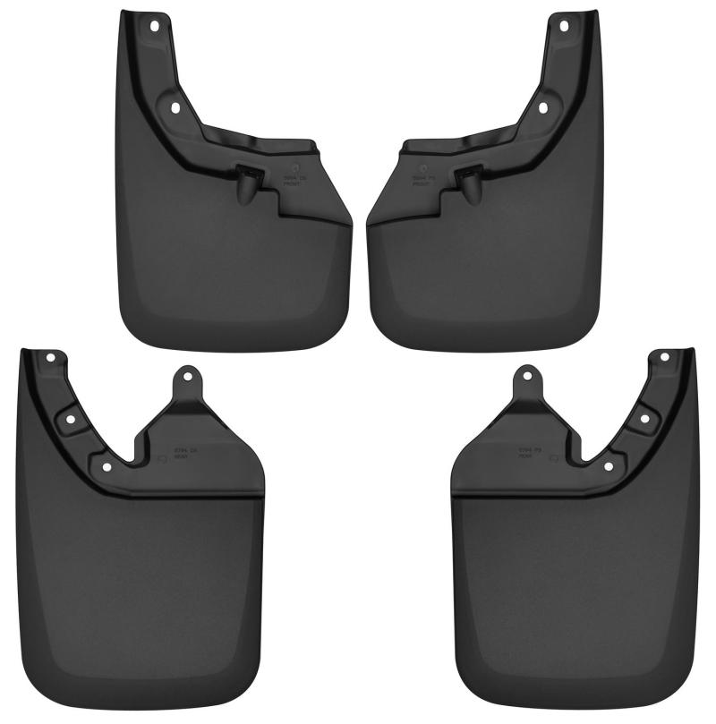 Husky Liners Front Mud Guards |2016-2022 Toyota Tacoma w/ OE Fender Flares | Front and Rear Mud Guards - Black - 56946