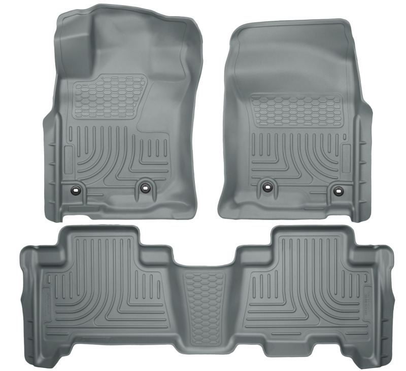 Husky Liners WeatherBeater |  2013-2023 Toyota 4Runner | Grey Front & 2nd Row Floor Liners - 99572
