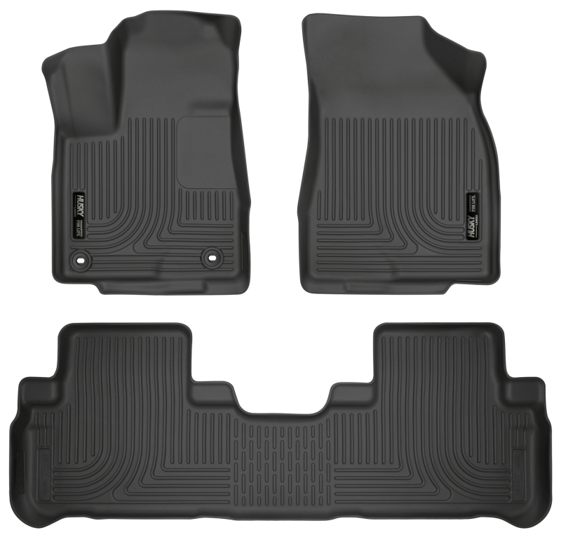 Husky Liners WeatherBeater |  2014-2019 Toyota Highlander | Black Front & 2nd Row Floor Liners - 99601
