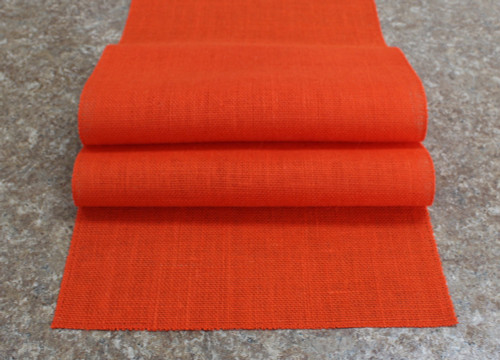 ORANGE Burlap Table Runner