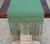 LEAF GREEN Burlap Table Runner with 6 Inch Fringe